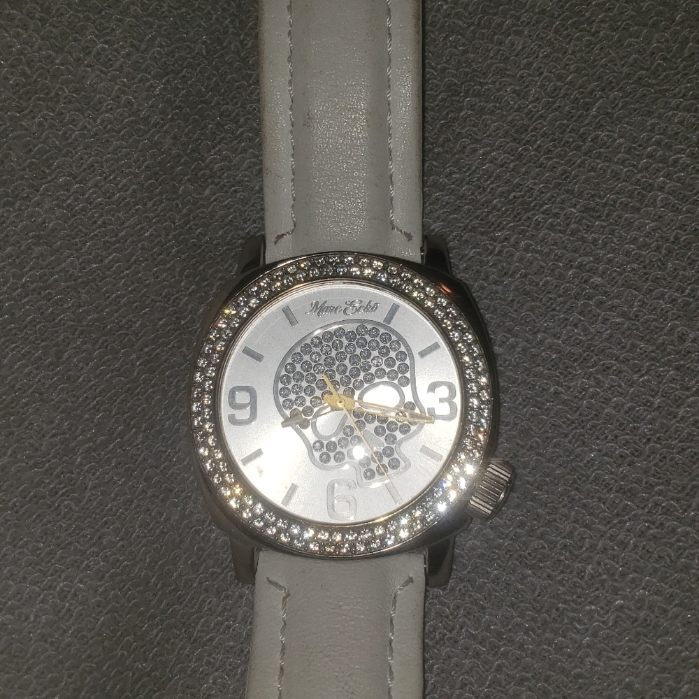 Authentic marc ecko crystal skull watch